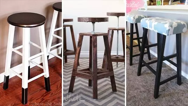 15 elegantes taburetes de bar de bricolaje para agregar a tu barra de inicio